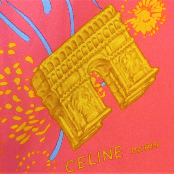 Celine Paris Arc de Triomphe /Starburst Silk Scarf - Picture 3 of 4